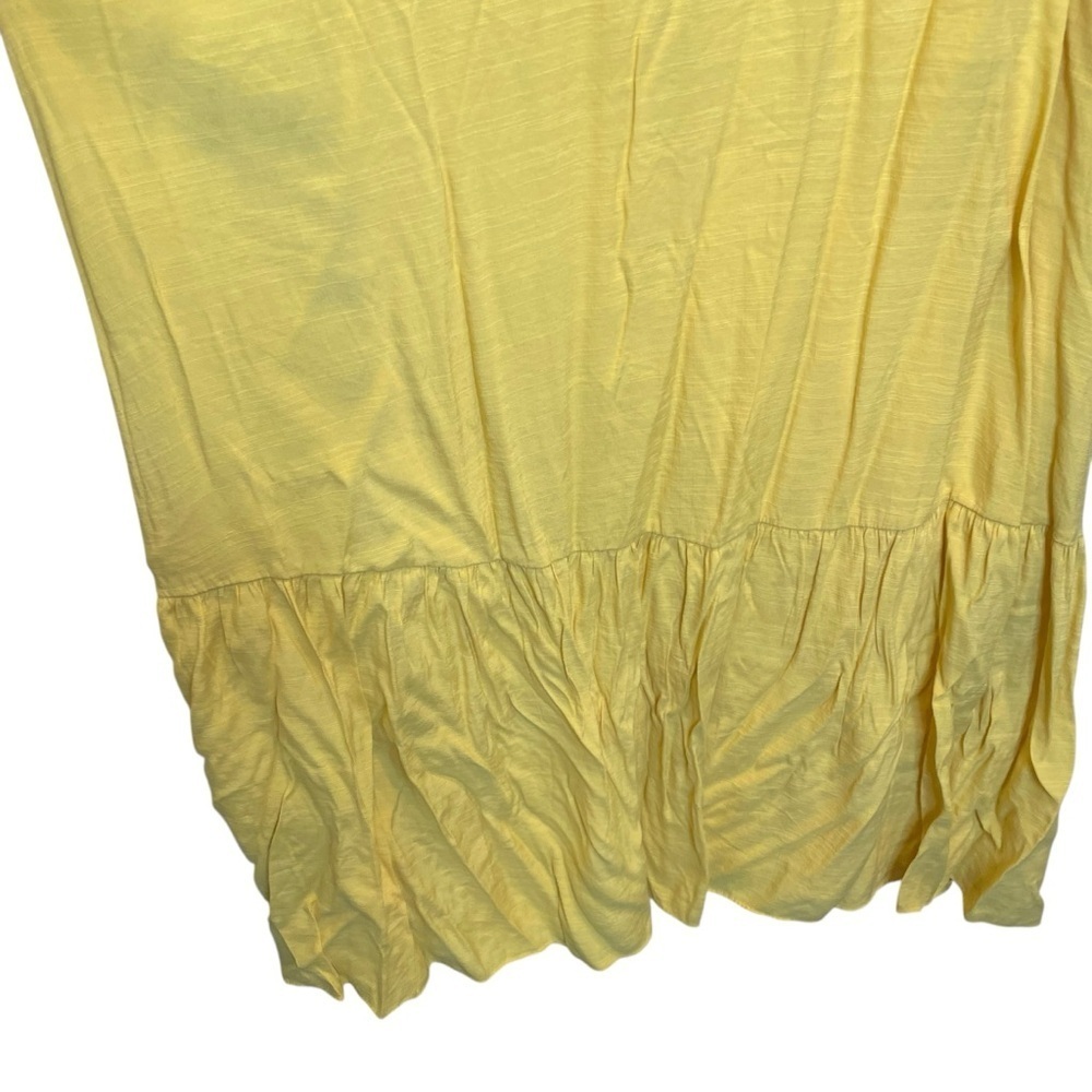 Nine West Tiered Peasant Maxi Dress Sierra Olive Yellow XXL NWOT - Picture 5 of 8